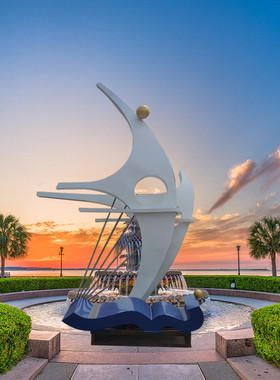 广场地产标志性大型镜面镂空金属摆件户外园林景观不锈钢雕塑定制