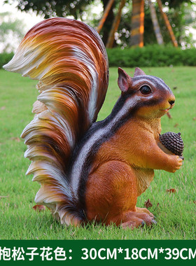 玻璃钢仿园林景观松鼠摆件户外花园庭院真大草坪落地动物雕塑模型