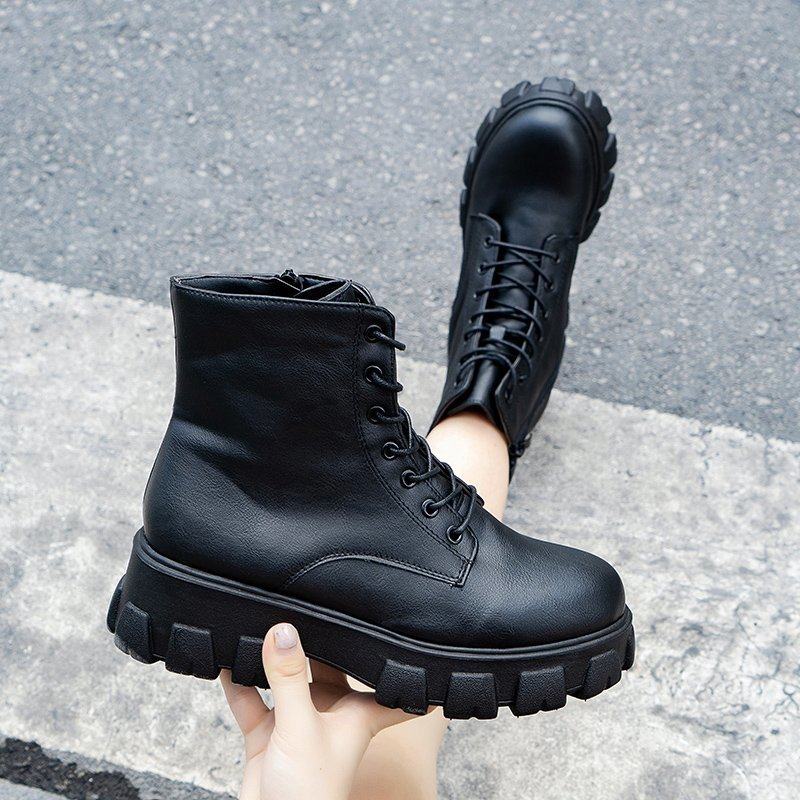 大码女鞋41—43加宽肥脚胖妹妹马丁靴女英伦风厚底短靴机车靴子40,淘宝优惠券,粉丝福利购,淘宝优惠卷