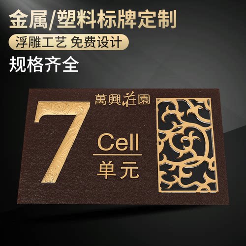 住宅家用门牌门牌别墅大厦姓氏标识牌子复古仿古铜小区 - 图3
