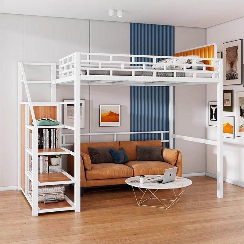 铁艺高架床单上层儿童阁楼复式二楼小户型省空间成人上下铺铁架床,淘宝优惠券,粉丝福利购,淘宝优惠卷