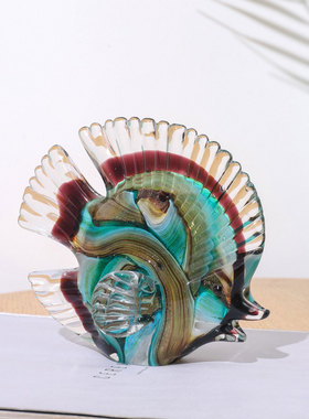 琉璃燕鱼工艺品制作非物质文化遗产纯手工桌面摆件客厅玄关装饰