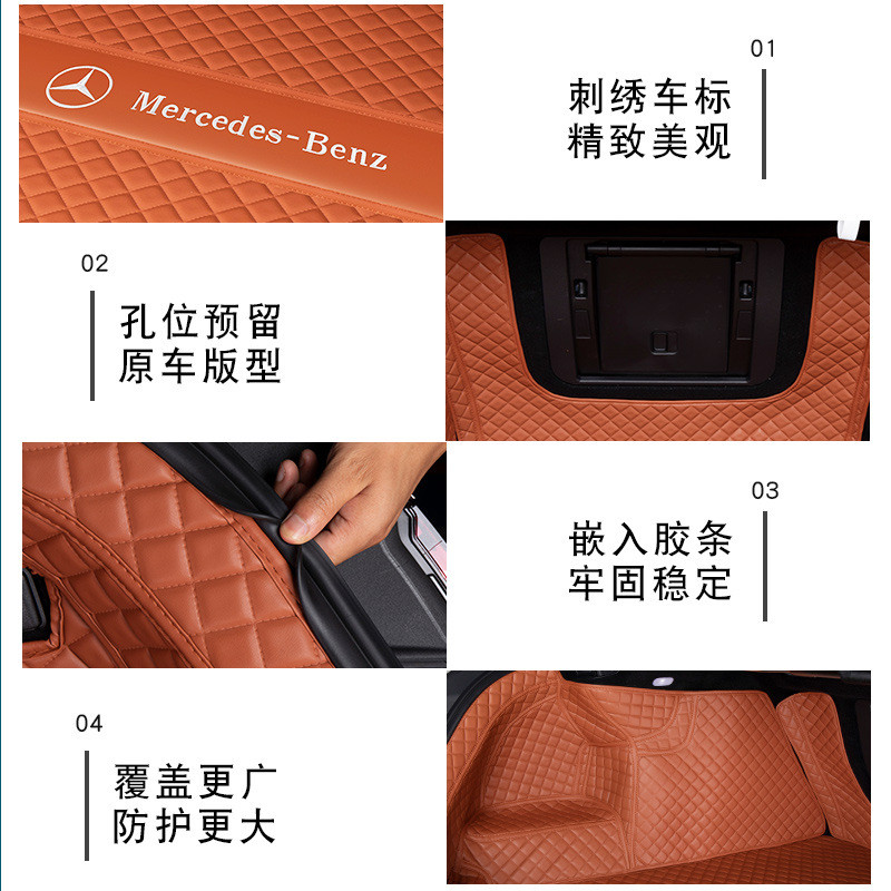 适用于2022款奔驰s级后备箱垫全包围S400LS450L汽车尾箱垫内圣雷 - 图1