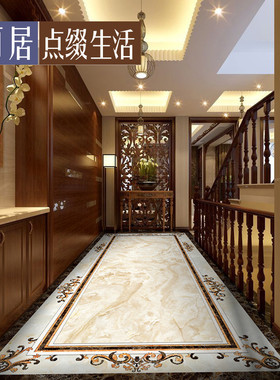 瓷砖装饰贴纸地面翻新茶几客厅地砖花纹仿大理石走廊防水耐磨地贴