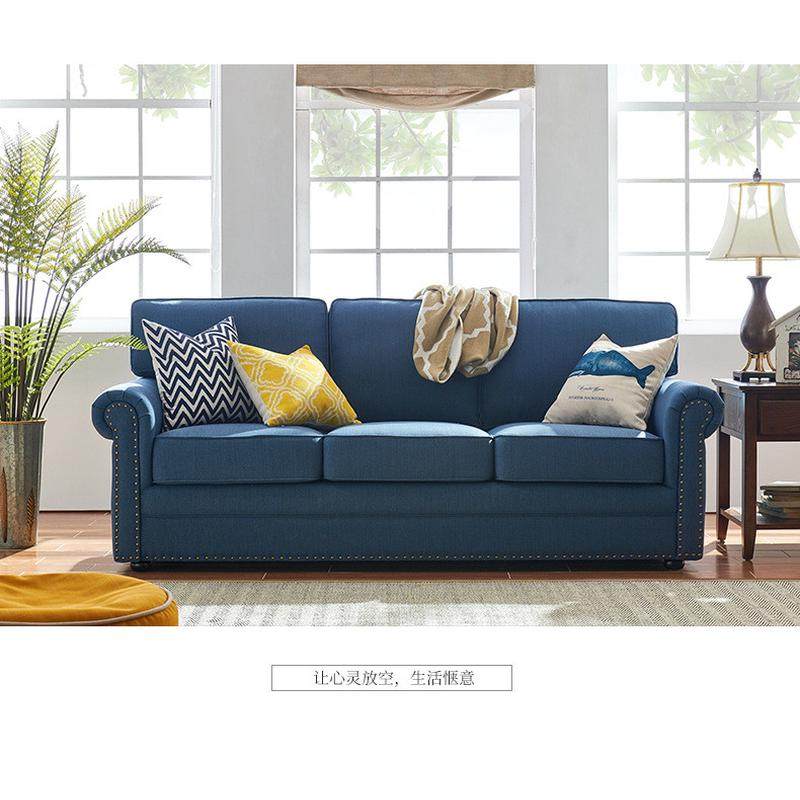 美式乡村客厅小户型整装别墅区住宅区布艺可拆洗沙发客厅沙发,淘宝优惠券,粉丝福利购,淘宝优惠卷