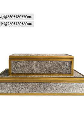 新款样板间木质烤漆马毛衣帽间卧室首饰盒收纳盒酒店装饰摆件