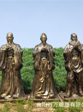 热销桃园三结义玻璃钢刘备张飞关羽雕塑制定雕塑仿铜三国时期人物