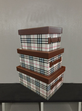 收纳盒样板房装饰简约软装衣帽间衣柜储物整理箱展厅会所柜子摆件