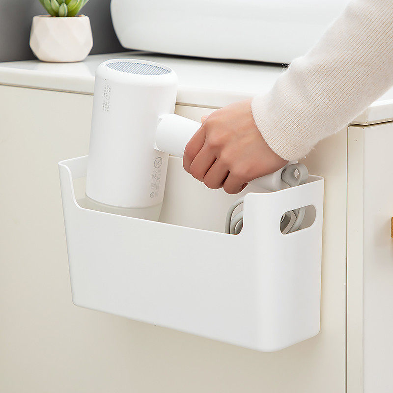 吹风机置物架电吹风免打孔家用卫生间浴室壁挂式电线支架筒收纳盒,淘宝优惠券,粉丝福利购,淘宝优惠卷