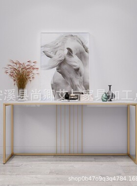 北欧玄关桌子靠墙桌现代简约铁艺玄关柜长条窄边条案置物架暖气片