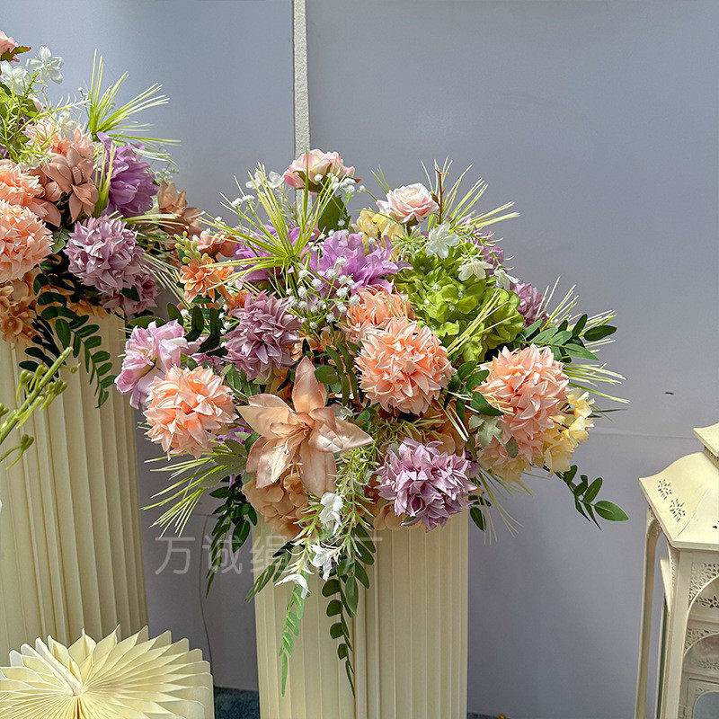 新款森系婚庆花排紫色地排花婚礼绿色花装饰绿白路引花仿真花道具,淘宝优惠券,粉丝福利购,淘宝优惠卷