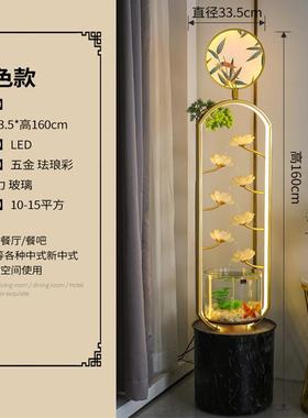 桌面陶瓷鱼缸喷泉流水摆件客厅办公室生财电视柜店铺玄关装饰礼品
