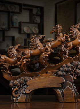 热销八骏雄风马摆件工艺品家居装饰品办公室桌面客厅新店开业商务