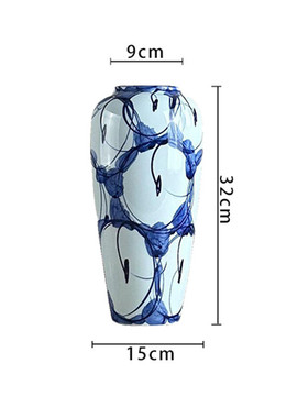 装饰品摆件新中式青花瓷花瓶插花复古陶瓷花器客厅玄关景德镇