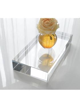 热销现代简约轻奢垫高透明水晶方块极简饰品展示托珠宝道具陈列底