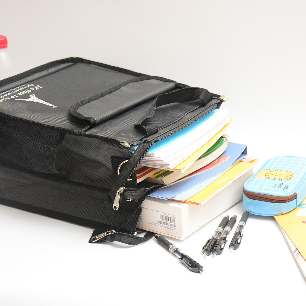 斜挎手提单肩双肩多层补习袋男孩大容量文件袋防水帆布加厚拎书袋,淘宝优惠券,粉丝福利购,淘宝优惠卷