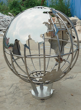 热销不锈钢地球仪雕塑金属镂空圆球创意摆件装饰户外大型广场校园