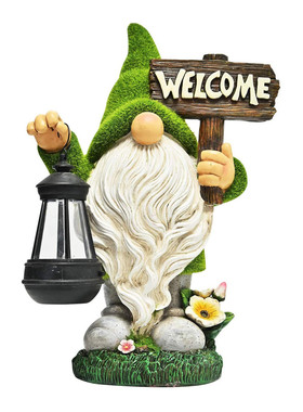 花园太阳能树脂摆件小矮人呼啦圈无脸老人树脂工艺品装饰玻璃球灯