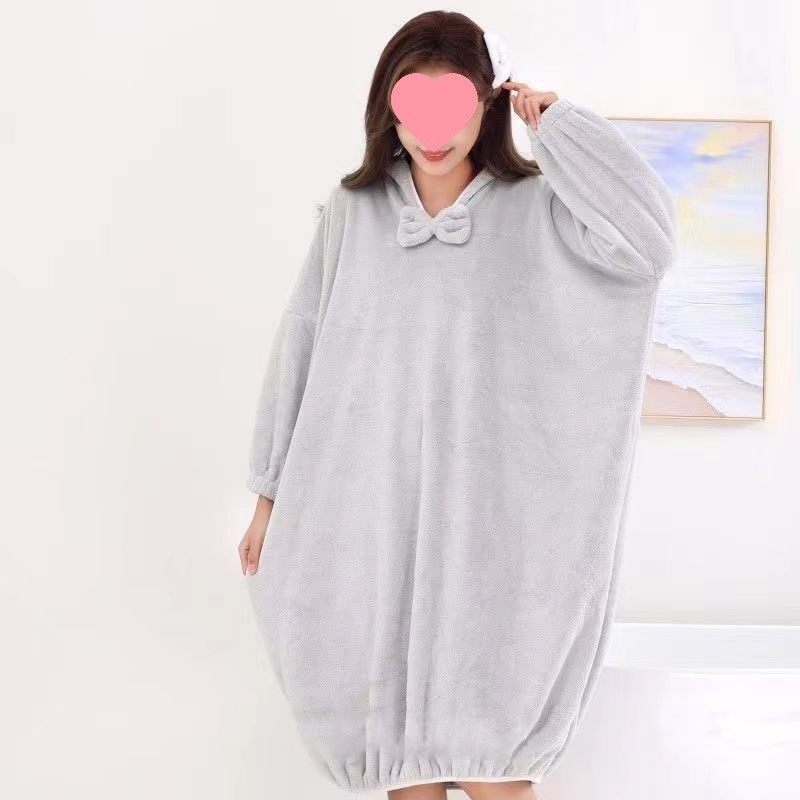 秋冬加大加厚浴袍可穿浴巾女家用比纯棉吸水柔软速干浴裙洗澡睡袍,淘宝优惠券,粉丝福利购,淘宝优惠卷