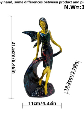 少女新款天使摆件美式树脂工艺品客厅雕像桌面酒柜装饰品送礼