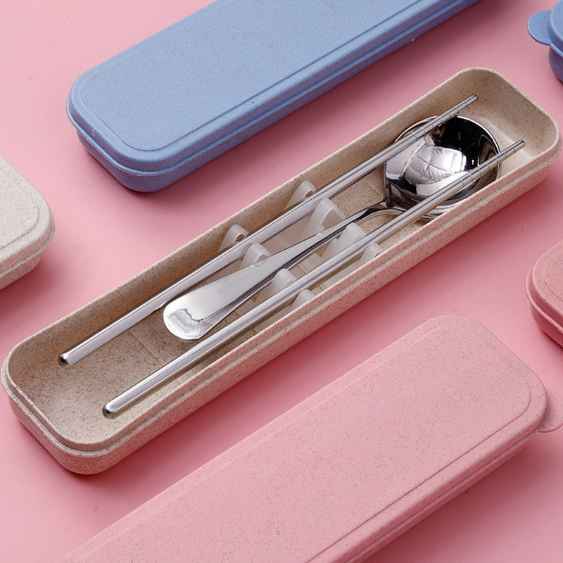 学生餐具盒收纳空盒便当筷子盒子便携式外带旅行儿童家用勺子单人,淘宝优惠券,粉丝福利购,淘宝优惠卷