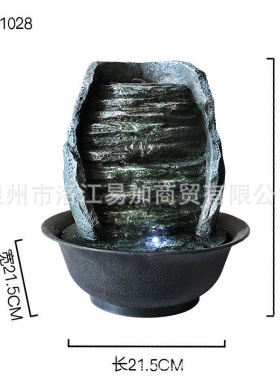 工艺品厂家直销流水喷泉摆件办公桌面树脂新款家居饰品