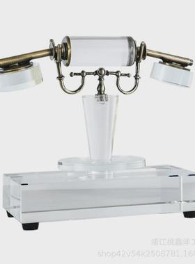 现代复古水晶电话机摆件样板间销售售楼处中心桌面客厅工艺装饰品