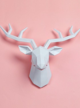 麋鹿头挂壁鹿头ins风墙面装饰鹿头壁挂墙面装饰装饰品儿童房装饰