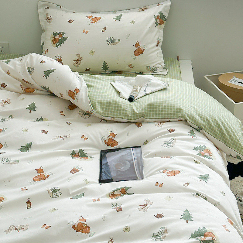 纯棉学生宿舍被套单人床上三件套床品儿童床单1.2米床上用品全棉,淘宝优惠券,粉丝福利购,淘宝优惠卷