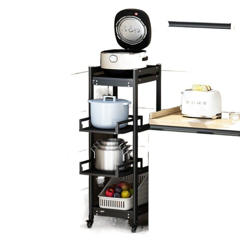 5V6厨房锅架置物架落地多层多功能储物架家用微波炉一体可抽拉收,淘宝优惠券,粉丝福利购,淘宝优惠卷