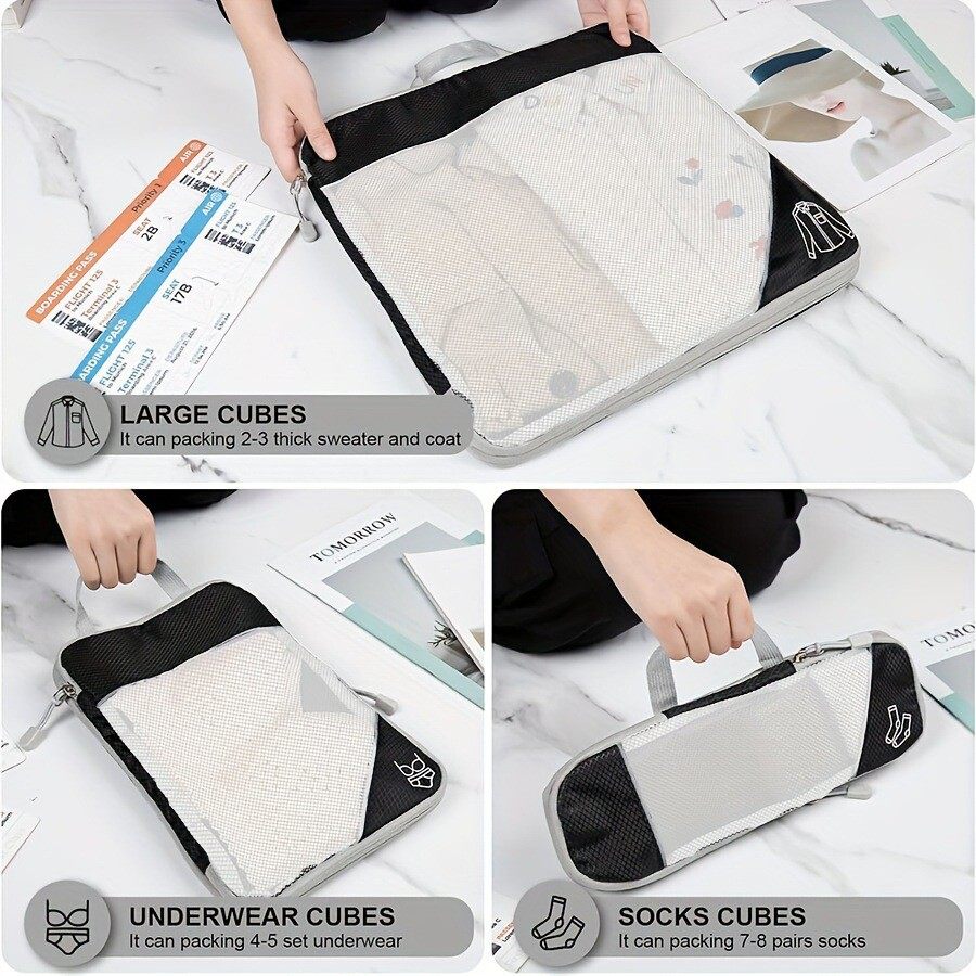 旅行五件套收纳包菱形格材料压缩行李箱整理衣物收纳袋现货,淘宝优惠券,粉丝福利购,淘宝优惠卷