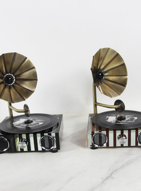 热销现代简约水晶玻璃相机摆件房间工艺品样板金属书客厅桌面摆设