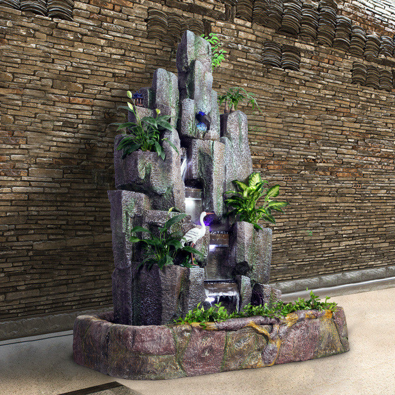 户外大型假山流水喷泉庭院鱼池造景家居摆件装饰花园别墅山水景观,淘宝优惠券,粉丝福利购,淘宝优惠卷