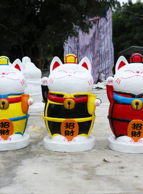 热销摆件莱大型招财猫树脂工艺商场酒店开业雅思门店装饰品