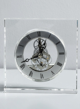 热销k9客厅钟表座钟水晶现代简约欧式创意时尚办公室装饰摆件