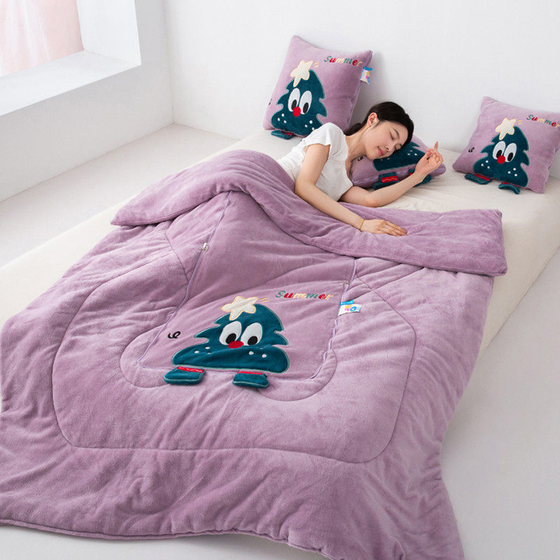 水晶超柔抱枕被子两用可折叠汽车沙发靠垫可爱办公室午睡毯子加厚,淘宝优惠券,粉丝福利购,淘宝优惠卷