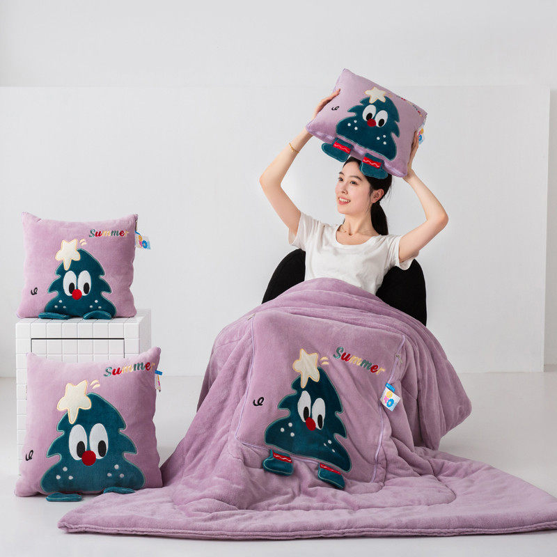 水晶超柔抱枕被子两用可折叠汽车沙发靠垫可爱办公室午睡毯子加厚,淘宝优惠券,粉丝福利购,淘宝优惠卷