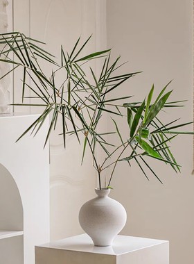 花瓶摆件客厅插花高品质景德镇素烧陶瓷花器批发装饰品北欧