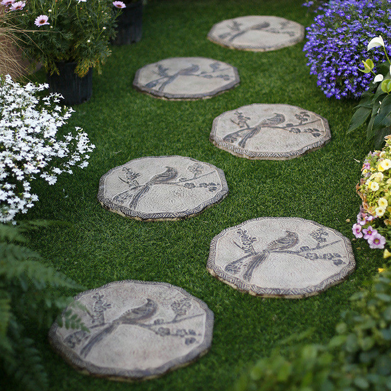 仿古地砖庭院草坪文化青石脚踏板中式日式院子装饰垫脚花园汀步石,淘宝优惠券,粉丝福利购,淘宝优惠卷
