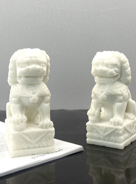 新中式书立貔貅摆件客厅茶几书房桌书档摆设狮子书靠样板间装饰品