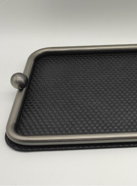 热销简约轻奢送托盘皮质金属编织摆件家居客厅玄关桌面专用收纳装