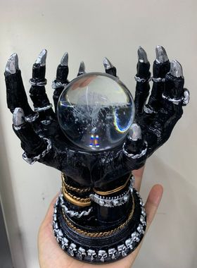 大魔手万圣节魔幻手球座供应批球座水晶矿标置物架工艺品