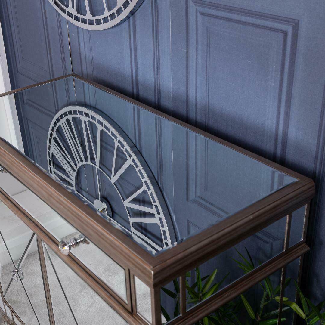 热销跨境欧式香槟金镜面餐边柜客厅复古储物柜玻璃橱柜收纳一体茶,淘宝优惠券,粉丝福利购,淘宝优惠卷