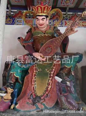 热销2米四大天王铜金刚护法金身天王殿神像玻璃钢摆件哼哈二将铸