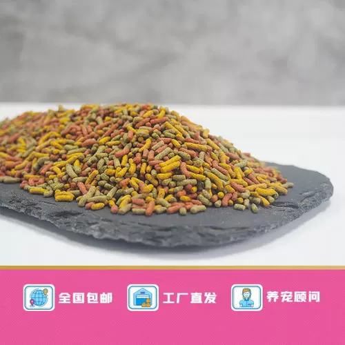 Дюйм Золотая черепаха зерно 500 г водяных черепах Полуотер -черепаха Трехно -колорная черепаха Материал Желтый край Бразильская черепаха пища крупных частиц Фабрика