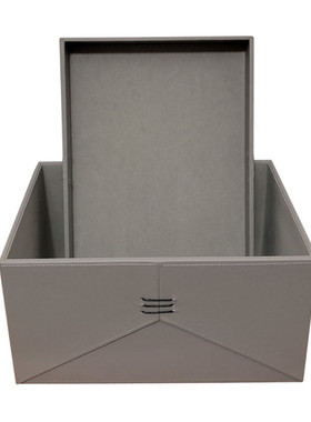 热销天地盖摆件衣柜用带盖样板间装饰道具简约家居新中式储物盒收