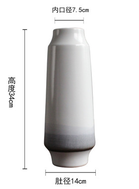 热销新中式陶瓷花瓶摆件客厅餐桌酒店插花花器样板房玄关装饰品摆