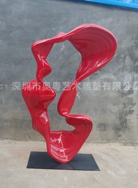 热销大大堂玻璃钢雕塑抽象现代售楼处过道装饰大型落地艺术品酒店