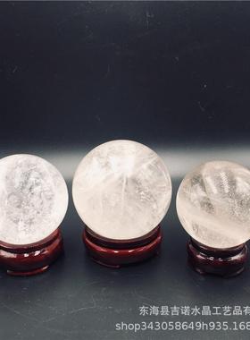 装饰品水晶厂家批发白水晶球摆件白水晶球办公室居家摆件吉诺