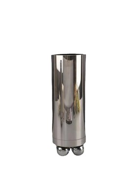 现代创意轻奢银色圆筒水晶花器摆件样板间客厅卧室电视柜家居摆件